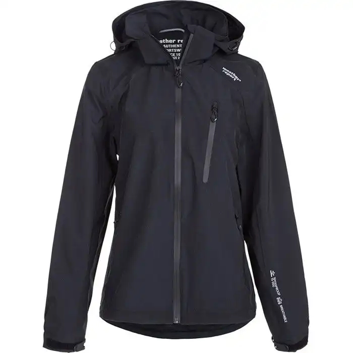 Se Weather Report Camelia W AWG regnjakke Dame 15.000mm-black-48 - Regntøj, poncho hos Outdoornu.dk